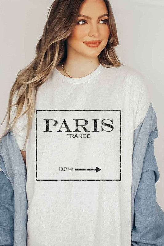 PARIS FRANCE GRAPHIC PLUS SIZE TEE / T-SHIRT - Classique Collection
