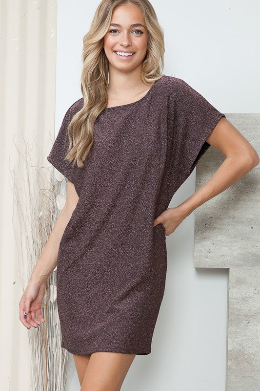 Lurex Low V Back Dress - Classique Collection