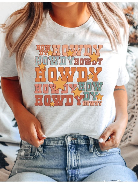 Howdy with Cowboy Hat Graphic Tee - Classique Collection