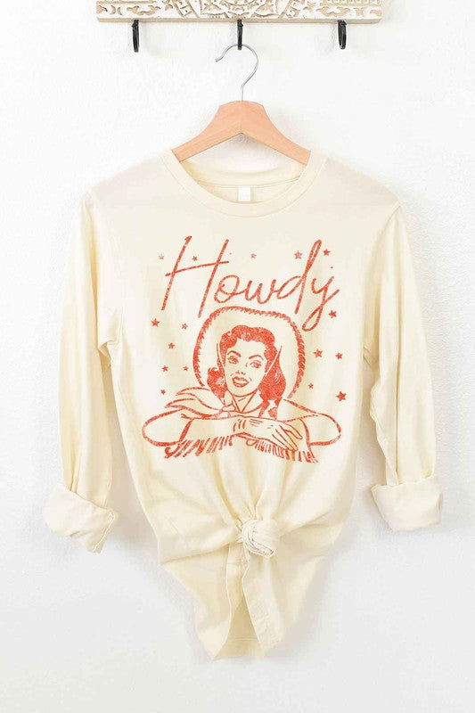 HOWDY COWGIRL LONG SLEEVE TEE - Classique Collection