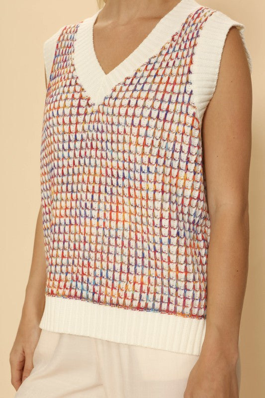 Multicolor knit vest - Classique Collection