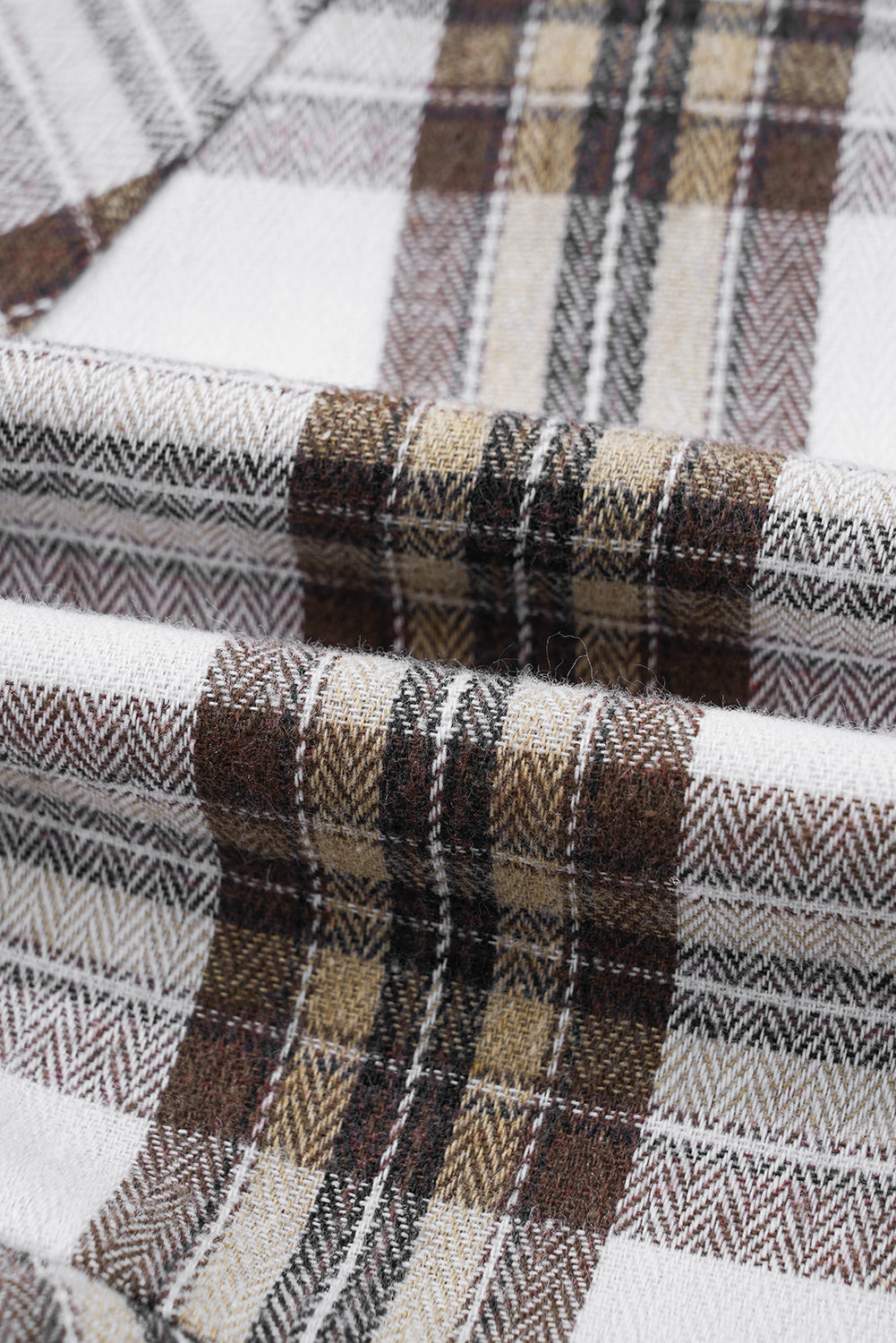 Full Size Plaid Collared Neck Balloon Sleeve Mini Shirt Dress - Classique Collection