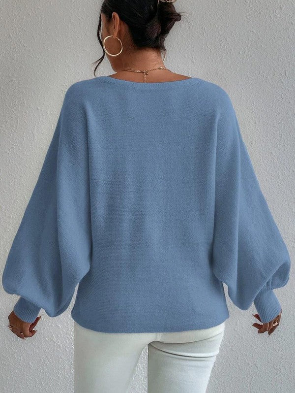 Oversized balloon sleeve sweater - Classique Collection