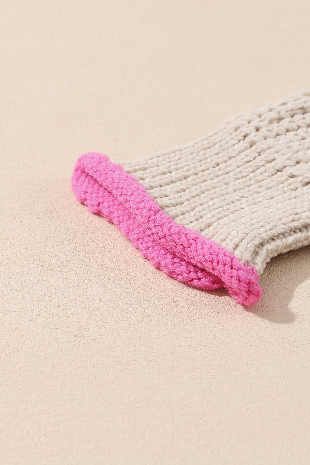 Contrast Tied Open Front Cardigan - Classique Collection