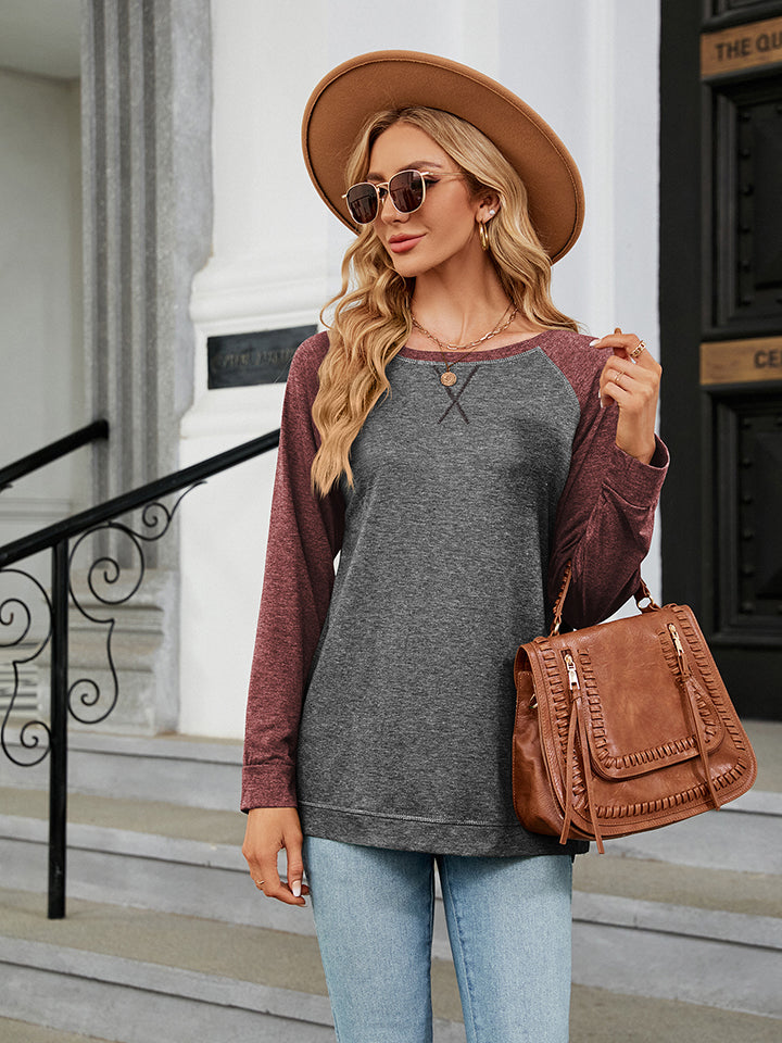 Round Neck Raglan Sleeve T-Shirt - Classique Collection