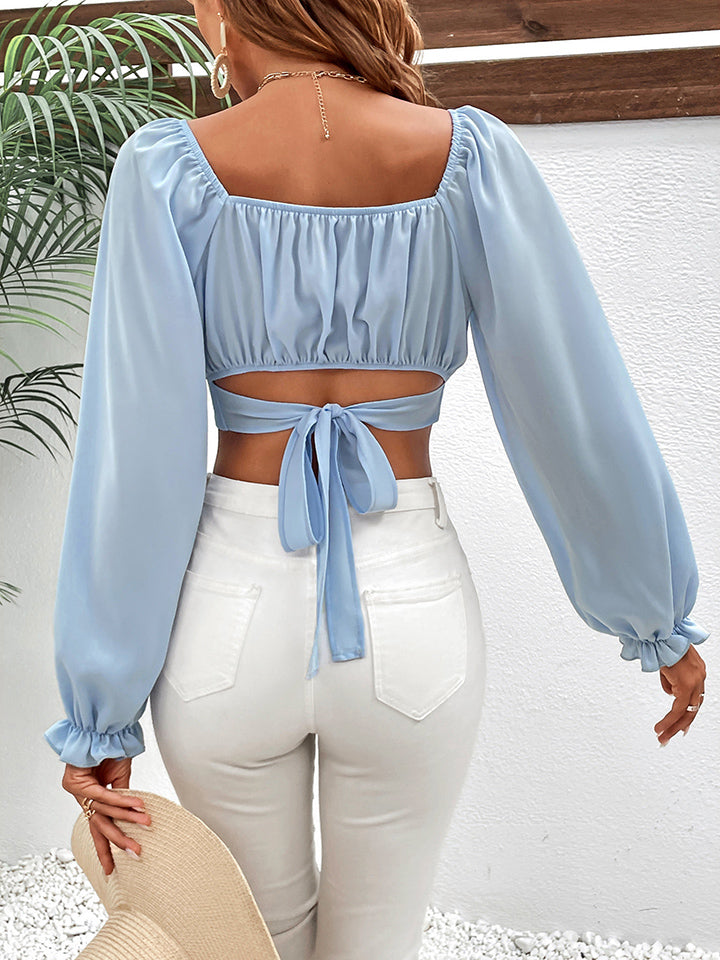 Honey Raglan Sleeve Cropped Blouse - Classique Collection