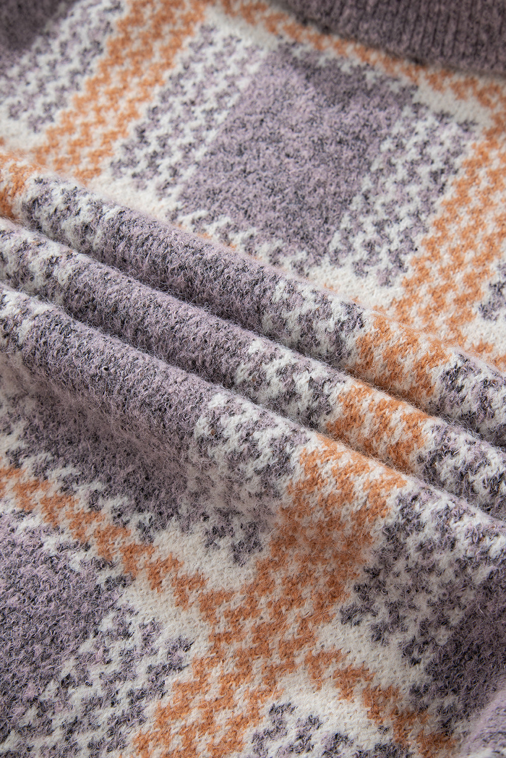 Plaid Button Up Collared Neck Cardigan - ClassiQ