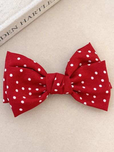 2 - Piece Polka Dot Bow Hair Clip