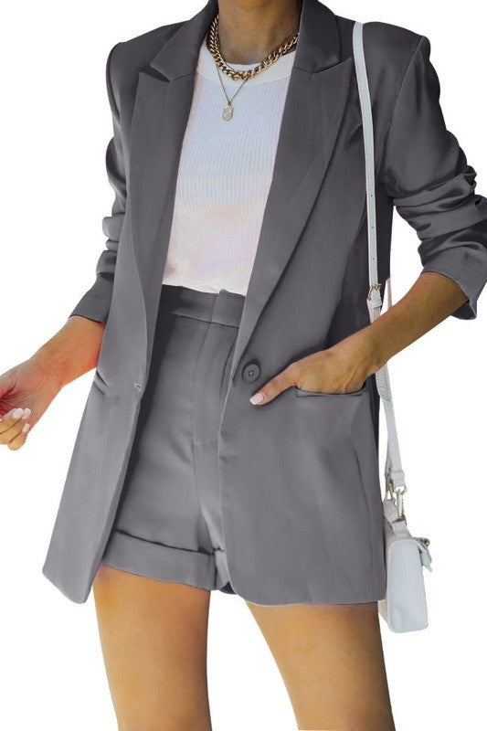 Two piece blazer and shorts set - Classique Collection