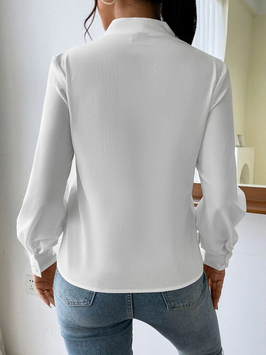 V Neck Long Sleeve Top - Classique Collection