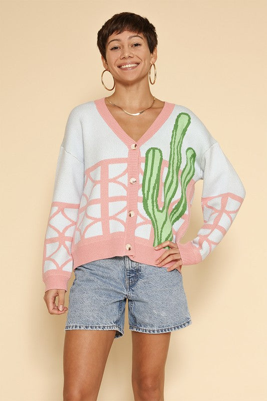 Cactus resort knit cardigan - Classique Collection