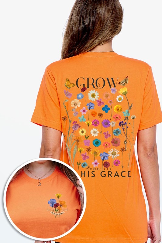 Wild Flowers Grow In Grace Graphic Tee - ClassiQ