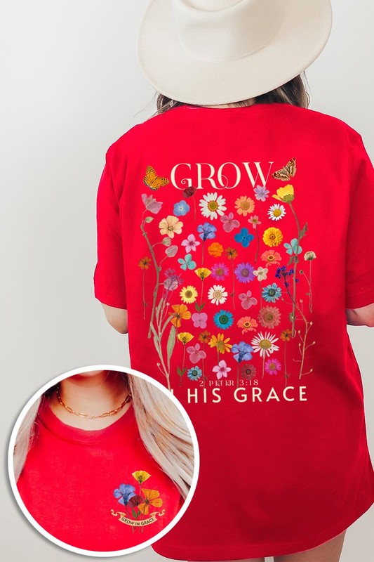 Wild Flowers Grow In Grace Graphic Tee - ClassiQ
