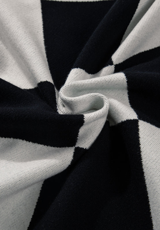 Color Block Button Down Long Sleeve Cardigan - ClassiQ