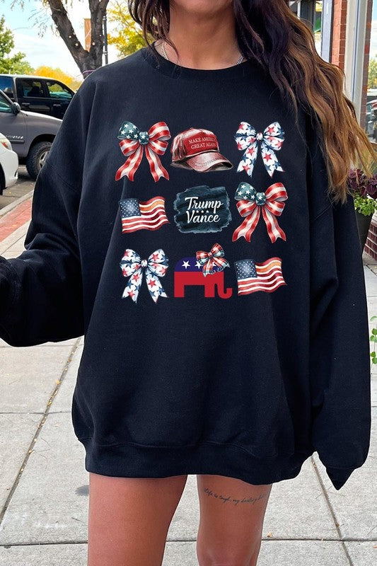 Coquette Trump Graphic Plus Fleece Sweatshirts - ClassiQ