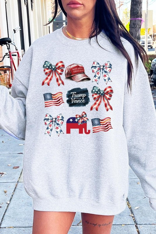 Coquette Trump Graphic Plus Fleece Sweatshirts - ClassiQ