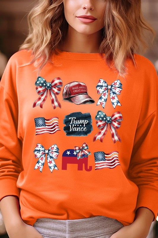 Coquette Trump Graphic Plus Fleece Sweatshirts - ClassiQ