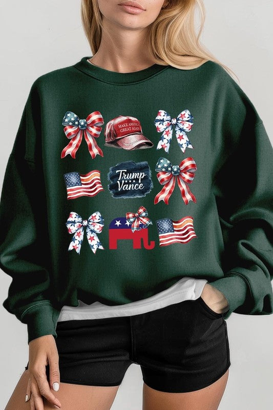 Coquette Trump Graphic Plus Fleece Sweatshirts - ClassiQ