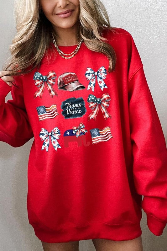 Coquette Trump Graphic Plus Fleece Sweatshirts - ClassiQ