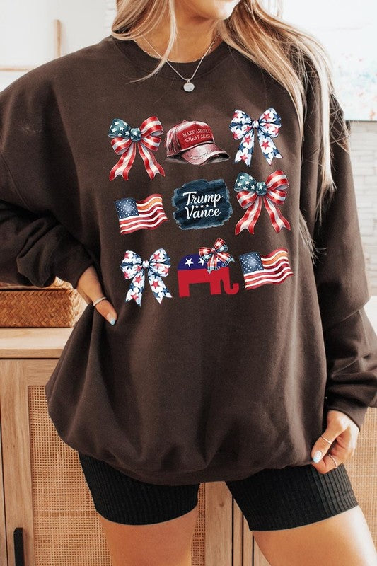 Coquette Trump Graphic Plus Fleece Sweatshirts - ClassiQ