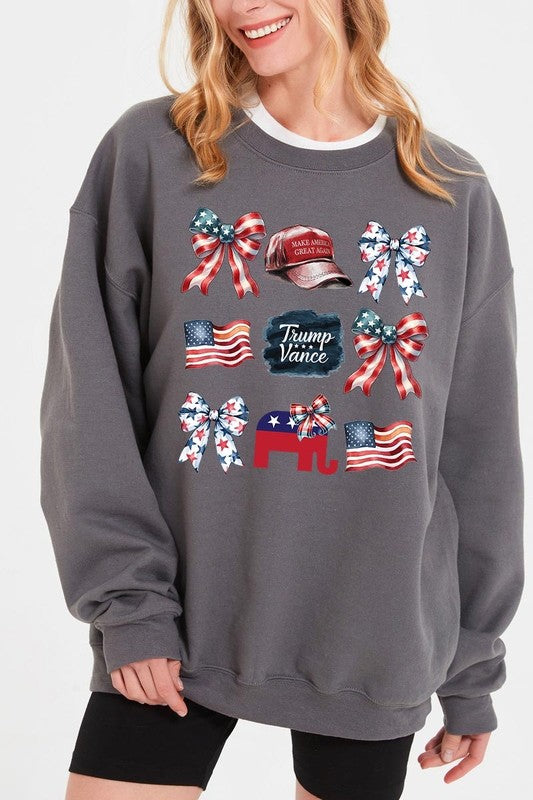 Coquette Trump Graphic Plus Fleece Sweatshirts - ClassiQ