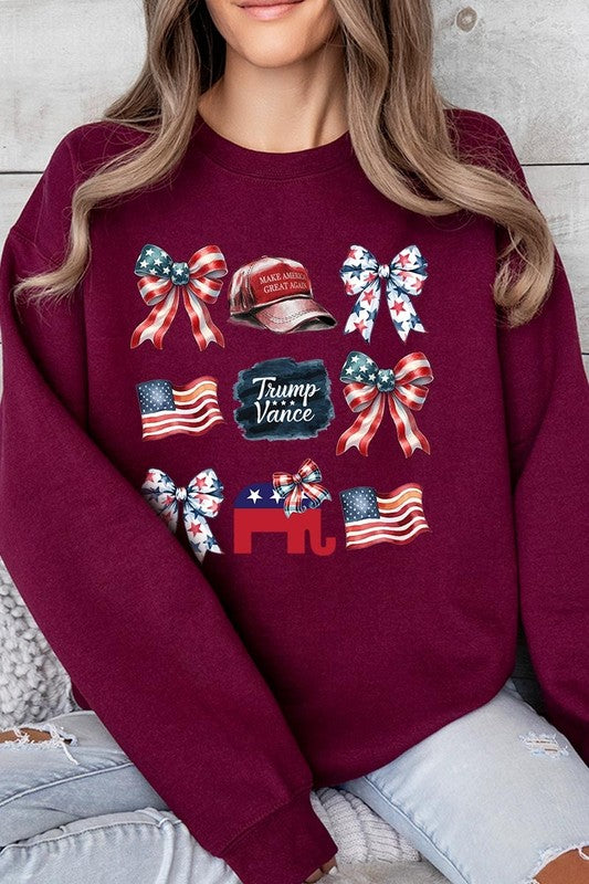 Coquette Trump Graphic Plus Fleece Sweatshirts - ClassiQ