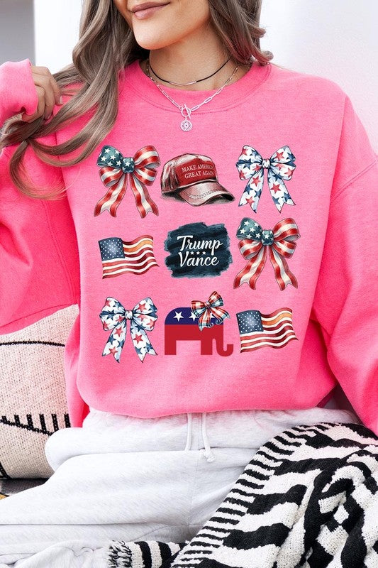 Coquette Trump Graphic Plus Fleece Sweatshirts - ClassiQ
