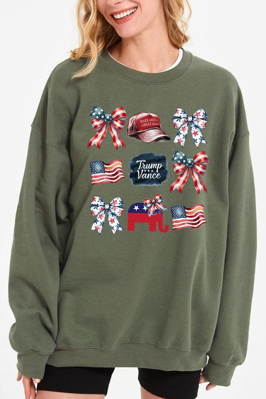 Coquette Trump Graphic Plus Fleece Sweatshirts - ClassiQ