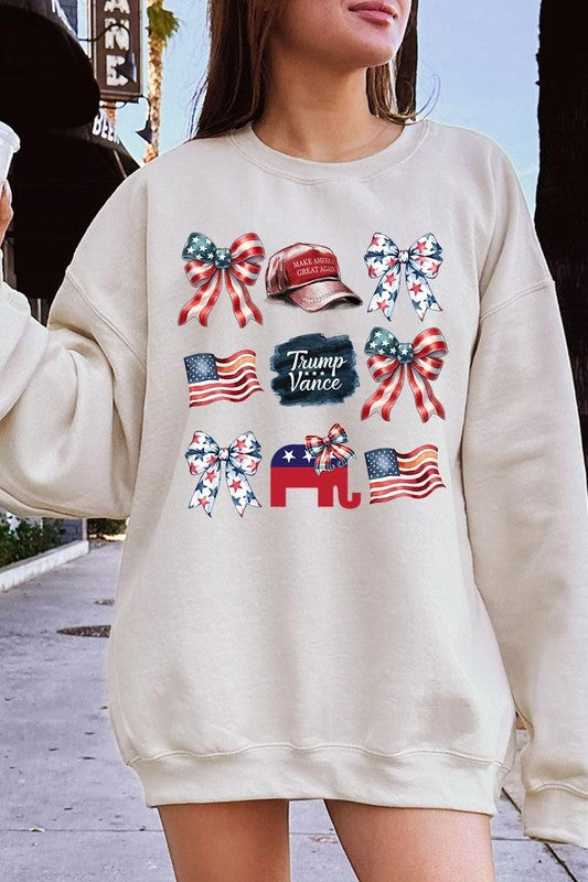 Coquette Trump Graphic Plus Fleece Sweatshirts - ClassiQ