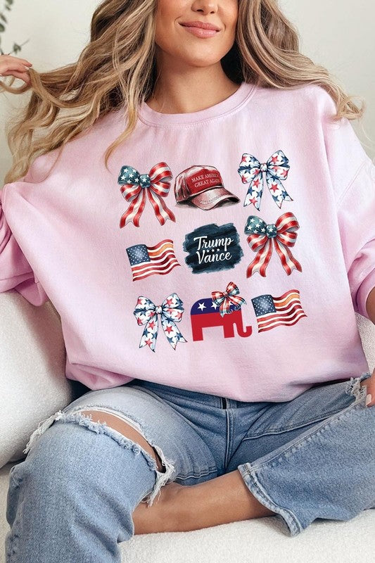 Coquette Trump Graphic Plus Fleece Sweatshirts - ClassiQ