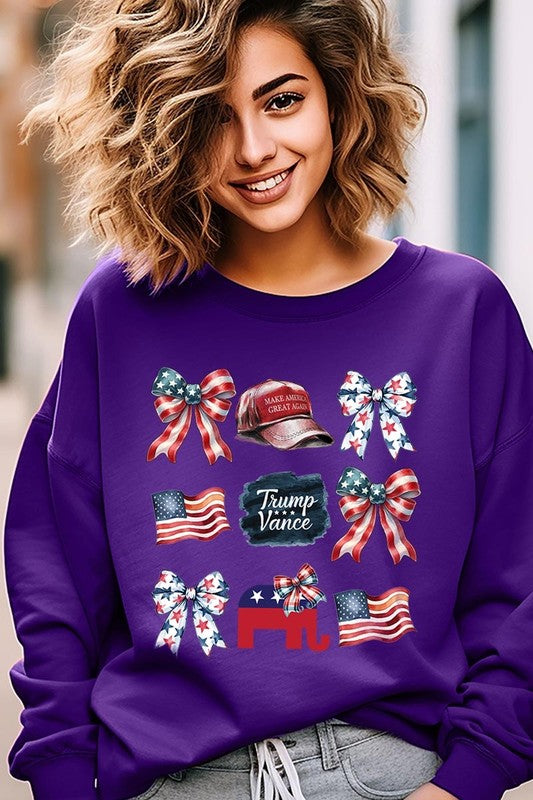 Coquette Trump Graphic Plus Fleece Sweatshirts - ClassiQ