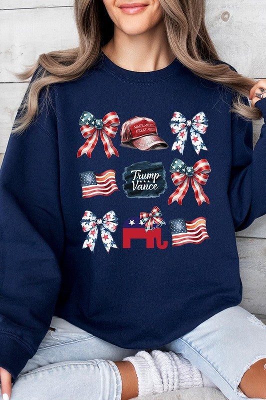 Coquette Trump Graphic Plus Fleece Sweatshirts - ClassiQ