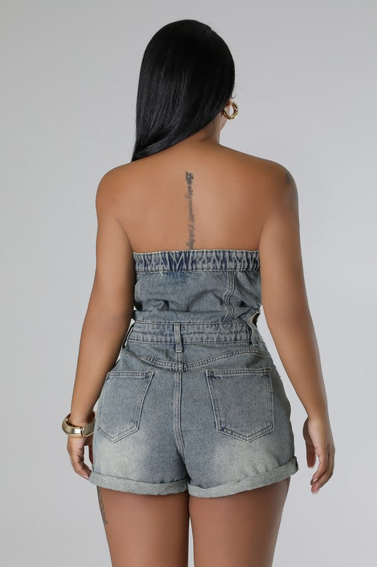 WOMEN FASHION DENIM ROMPERS - Classique Collection
