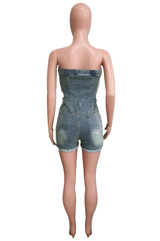 WOMEN FASHION DENIM ROMPERS - Classique Collection