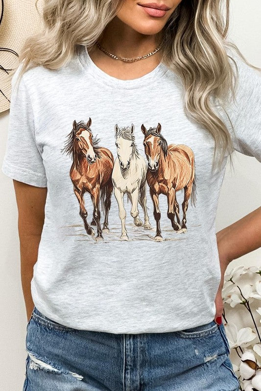 Three Horses Western Graphic Plus Tee - ClassiQ