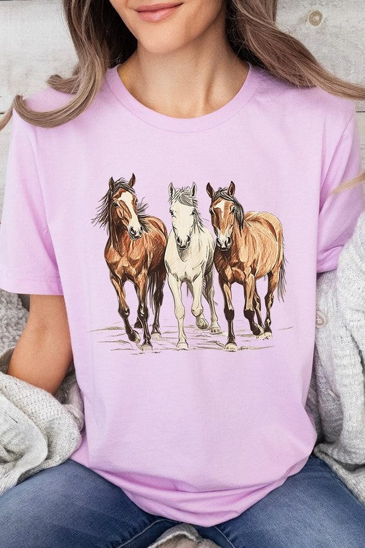 Three Horses Western Graphic Plus Tee - ClassiQ