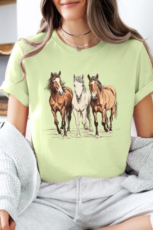 Three Horses Western Graphic Plus Tee - ClassiQ