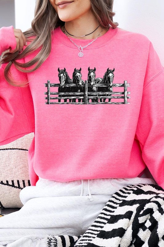 Horse Western Graphic Plus Sweatshirt - ClassiQ