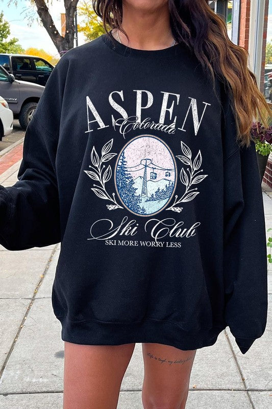 Aspen Ski Club Graphic Plus Sweatshirt - ClassiQ