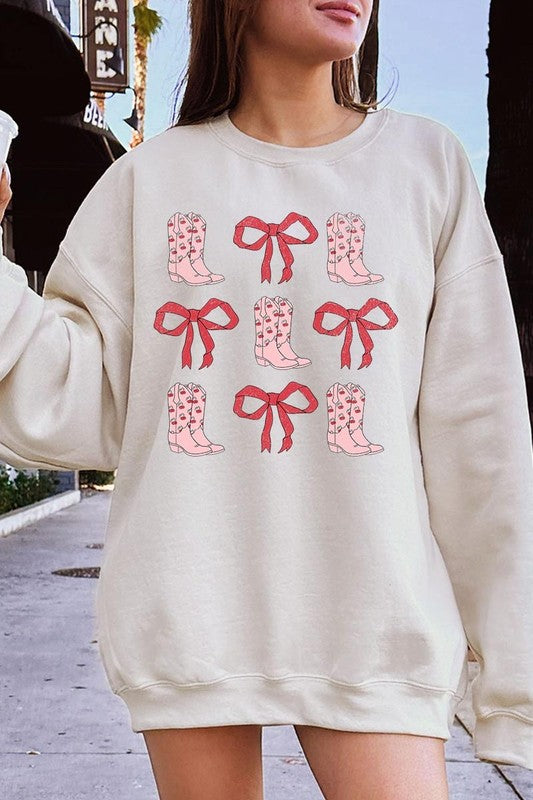 Cowgirl Valentine Graphic Plus Sweatshirt - Classique Collection