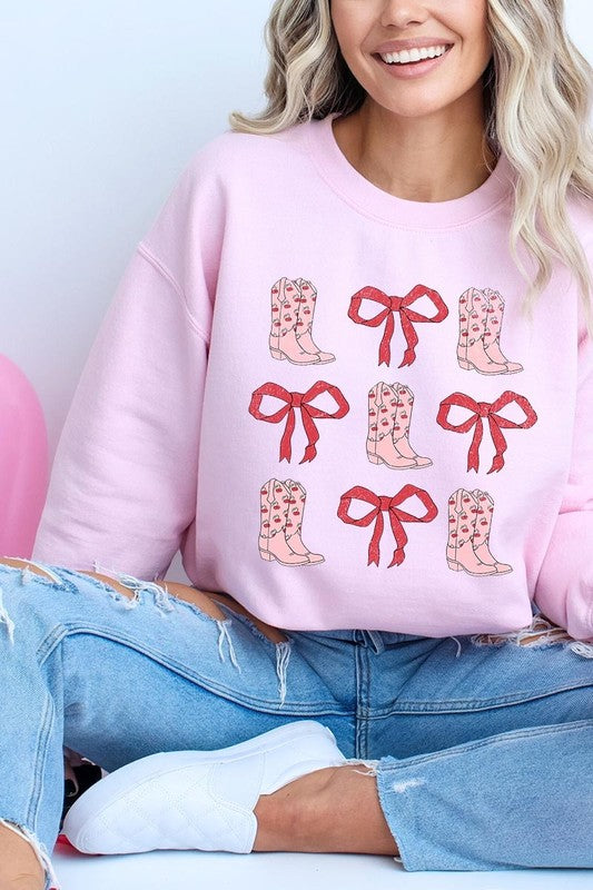 Cowgirl Valentine Graphic Plus Sweatshirt - Classique Collection