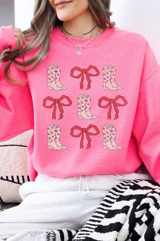 Cowgirl Valentine Graphic Plus Sweatshirt - Classique Collection