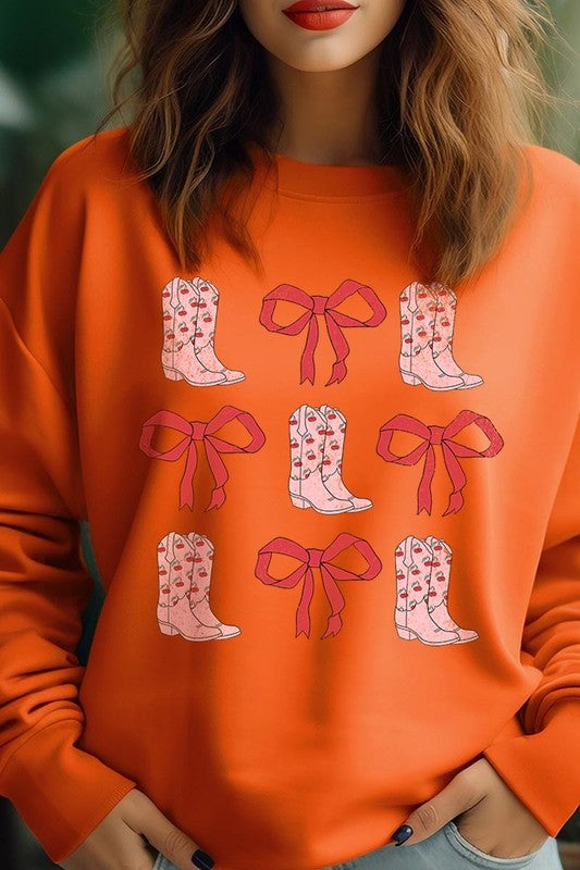 Cowgirl Valentine Graphic Plus Sweatshirt - Classique Collection