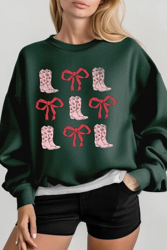 Cowgirl Valentine Graphic Plus Sweatshirt - Classique Collection