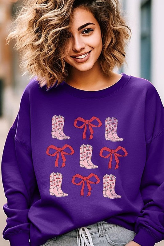 Cowgirl Valentine Graphic Plus Sweatshirt - Classique Collection