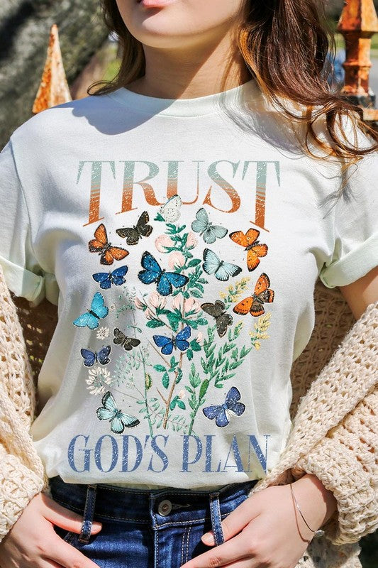 Trust God's Plan Christian Graphic Plus Tee - Classique Collection