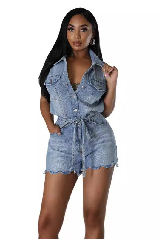WOMEN FASHION DENIM ROMPERS - Classique Collection