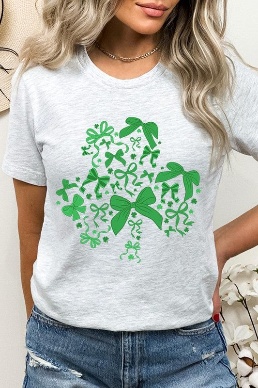 Shamrock Coquette Bow Graphic Tee - ClassiQ