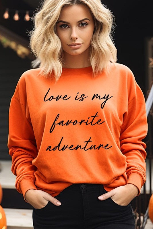 Love Is My Favorite Adventure Graphic Sweatshirt - ClassiQ
