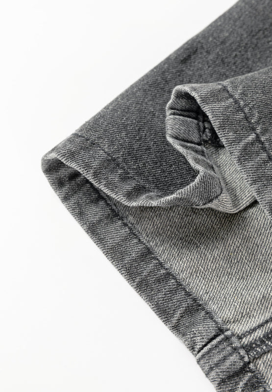 Wide Strap Button Down Denim Overall Dress - Classique Collection